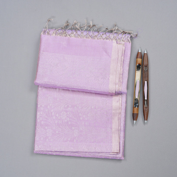 Hayagrivas Elegant Lavender Tissue Handloom Soft Silk Saree KBD1767A9-6