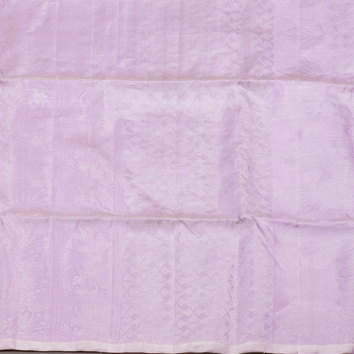 Hayagrivas Elegant Lavender Tissue Handloom Soft Silk Saree KBD1767A9-6