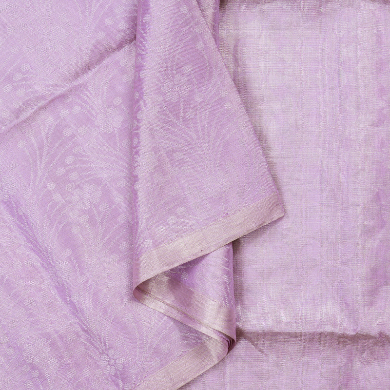 Hayagrivas Elegant Lavender Tissue Handloom Soft Silk Saree KBD1767A9-6