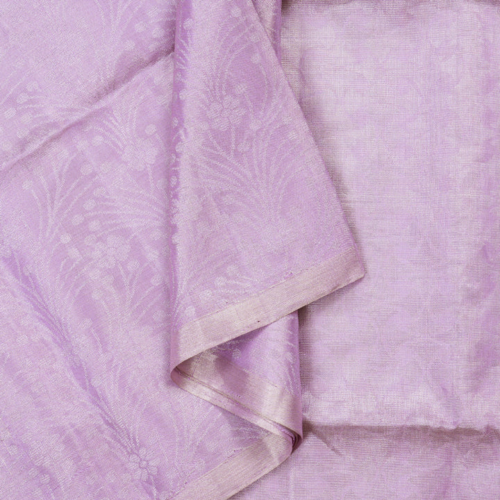 Hayagrivas Elegant Lavender Tissue Handloom Soft Silk Saree KBD1767A9-6