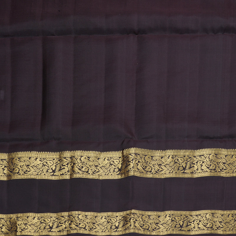 Hayagrivas Burnt Orange Handloom Soft Silk Saree with Plum Purple Border KBD1768A11-2