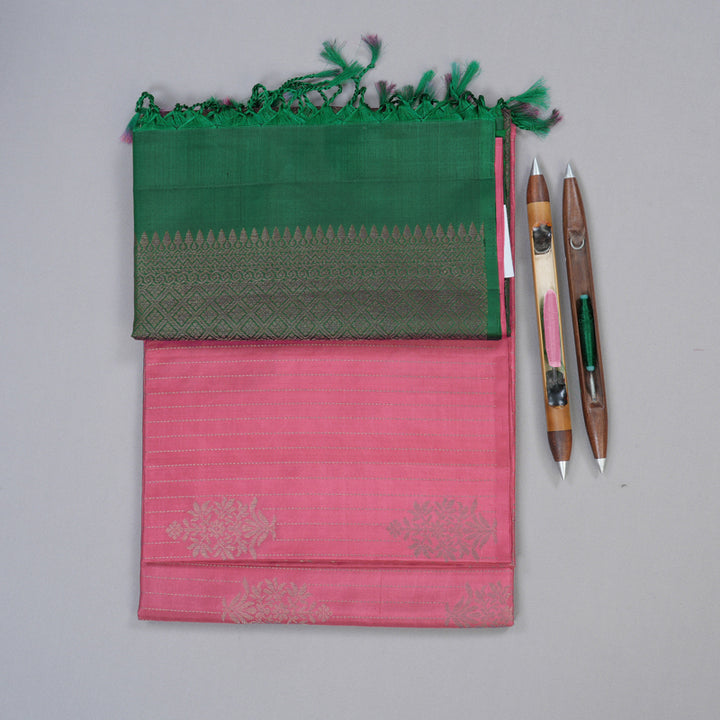 Hayagrivas Handloom Soft Silk Saree in Enchanting Pink KBD1768A2-2