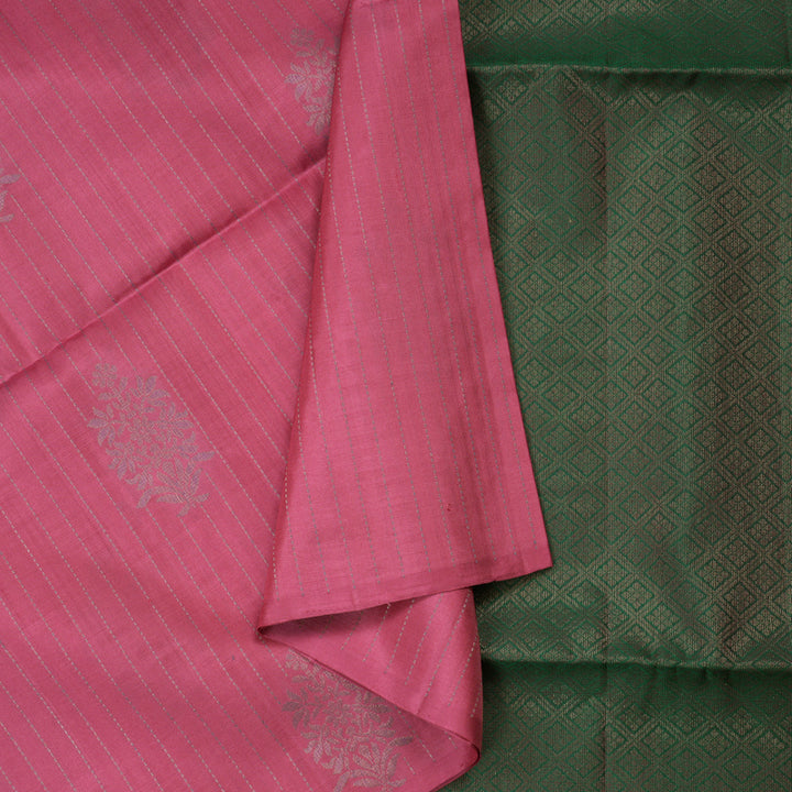 Hayagrivas Handloom Soft Silk Saree in Enchanting Pink KBD1768A2-2