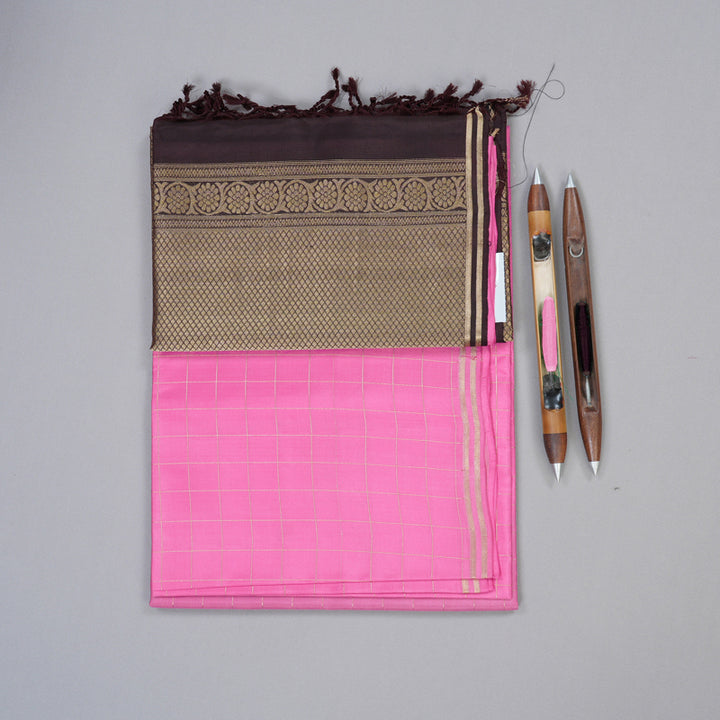 Hayagrivas Handloom Soft Silk Saree in Charming Pink KBD1768A3-4
