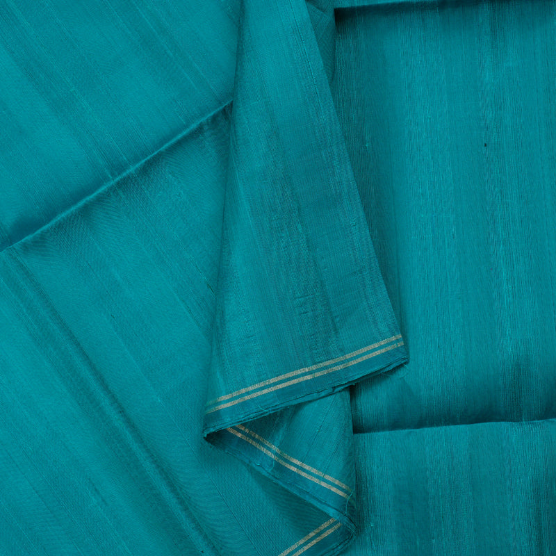 Hayagrivas Dark Cyan Blue Handloom Soft Silk Saree KBD1770A1-15
