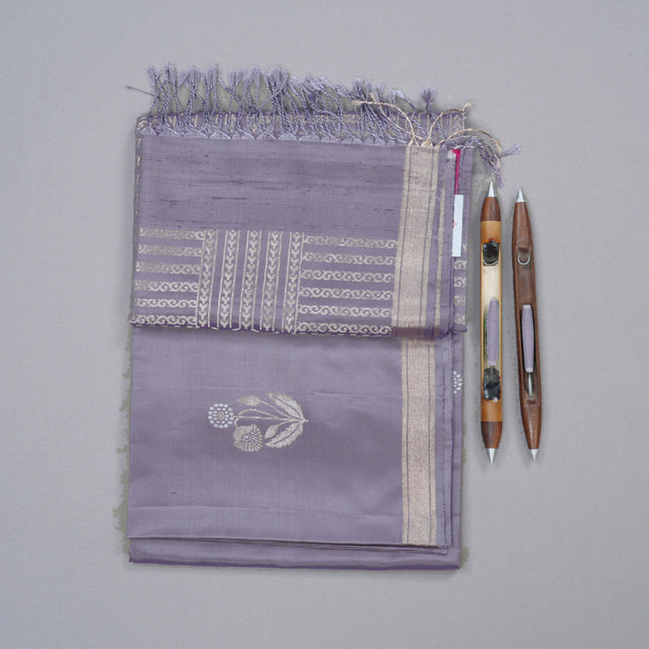 Hayagrivas Handloom Soft Silk Saree in serene Lavender Color KBD1772A2-4