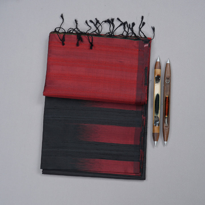 Hayagrivas Stunning Black Handloom Soft Silk Saree KBD1773A1-22