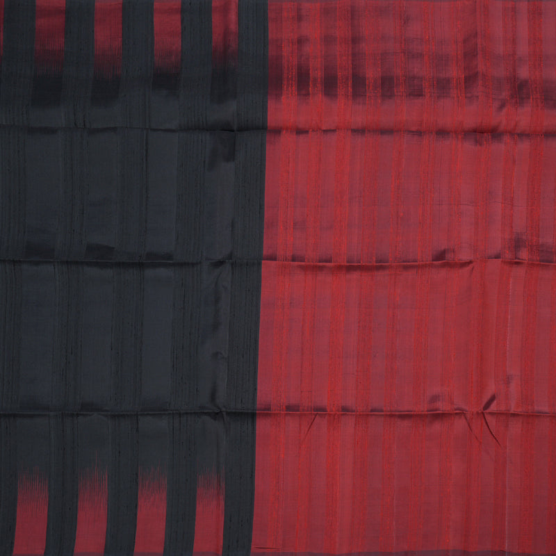 Hayagrivas Stunning Black Handloom Soft Silk Saree KBD1773A1-22
