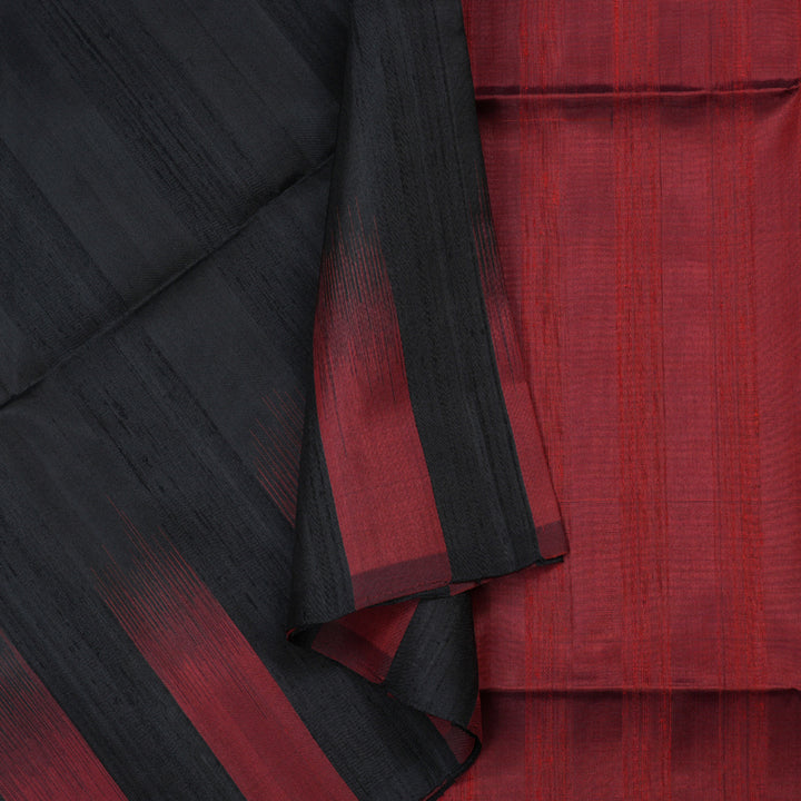 Hayagrivas Stunning Black Handloom Soft Silk Saree KBD1773A1-22