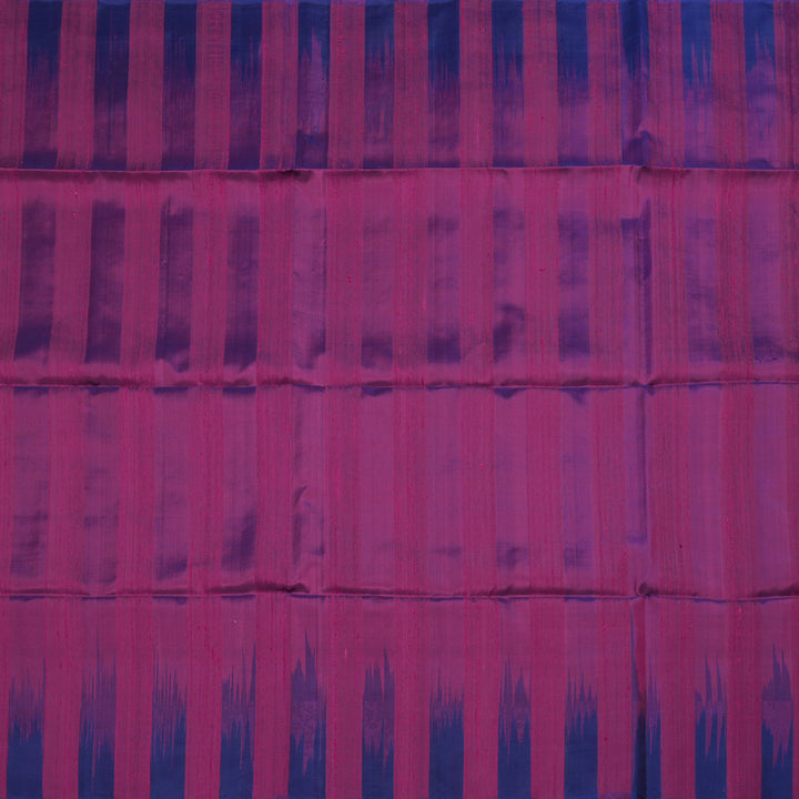 Hayagrivas Pink With Indigo Handloom Soft Silk Saree KBD1773A1-7