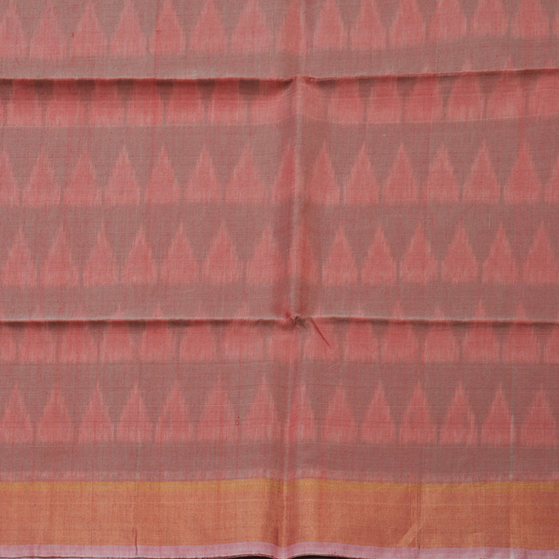 Hayagrivas Araku Maroon Pure Kora Silk Cotton Saree with Baby Pink Border KBD1775A1-1