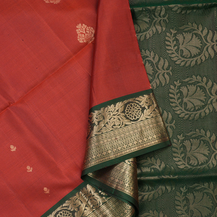 Hayagrivas Handloom Soft Silk Saree in Sophisticated Red KBD1775A9-11