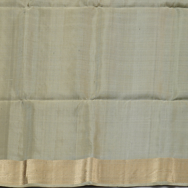 Hayagrivas Emerald Blue Handloom Soft Silk Saree with Dark Beige Border KBD1775A9-2