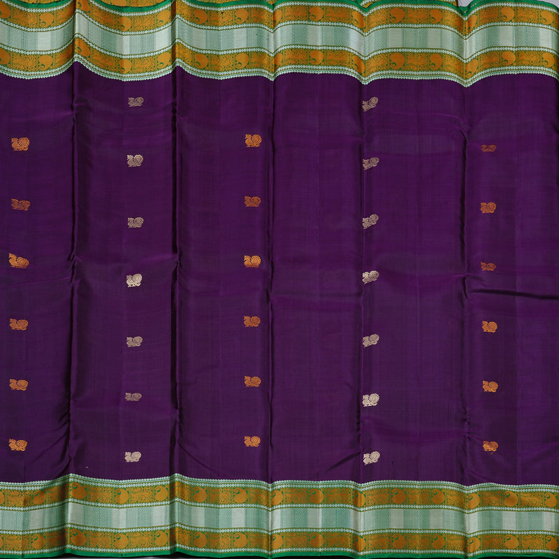 Hayagrivas Handloom Soft Silk Saree in Glamorous Purple KBD1776A12-1