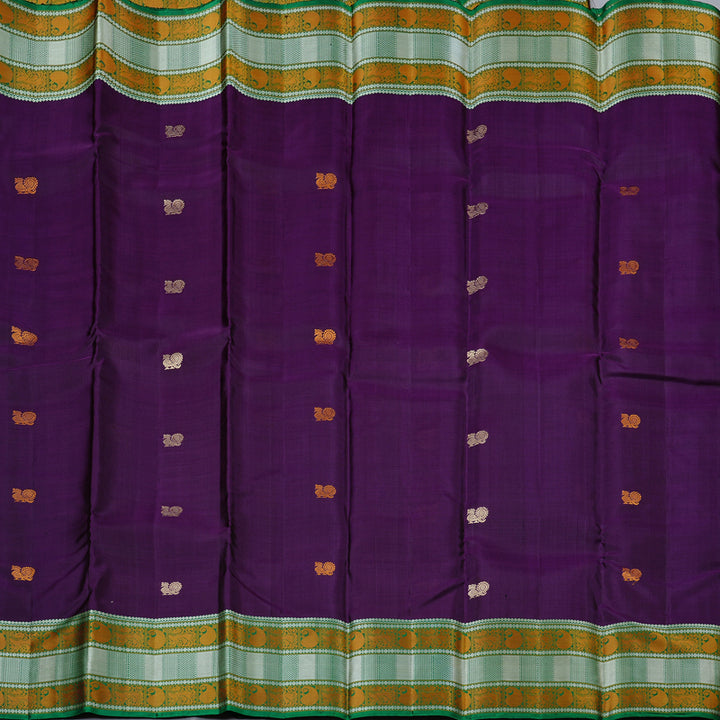 Hayagrivas Handloom Soft Silk Saree in Glamorous Purple KBD1776A12-1