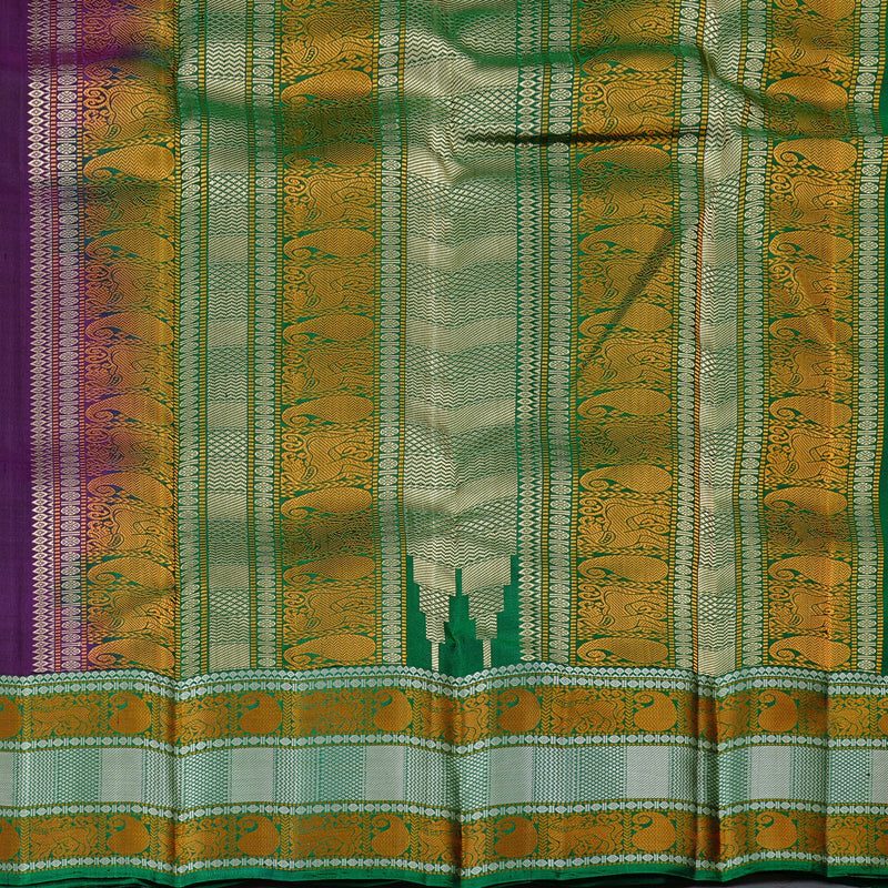 Hayagrivas Handloom Soft Silk Saree in Glamorous Purple KBD1776A12-1