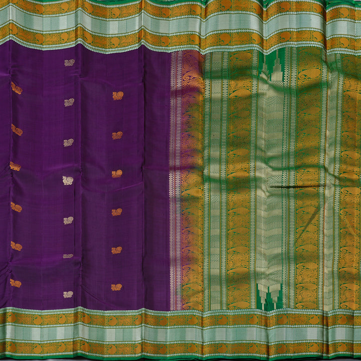 Hayagrivas Handloom Soft Silk Saree in Glamorous Purple KBD1776A12-1