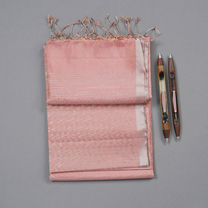 Hayagrivas Peach Tissue Handloom Soft Silk Saree KBD1776A14-2