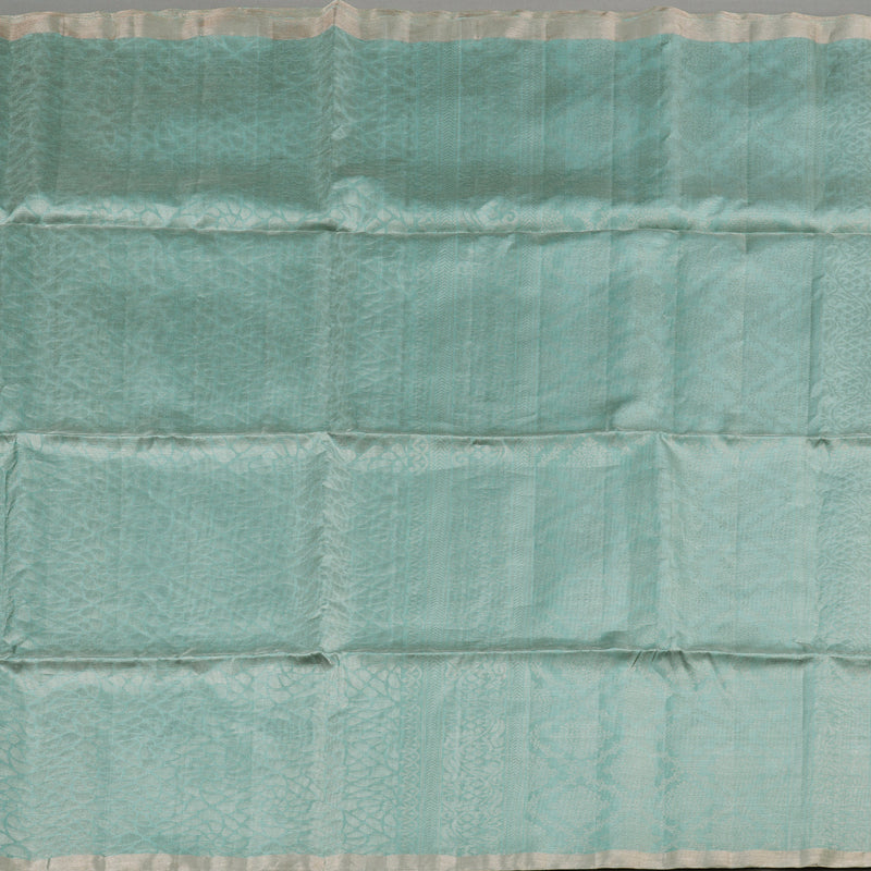 Hayagrivas Sea Blue Tissue Handloom Soft Silk Saree KBD1776A14-3