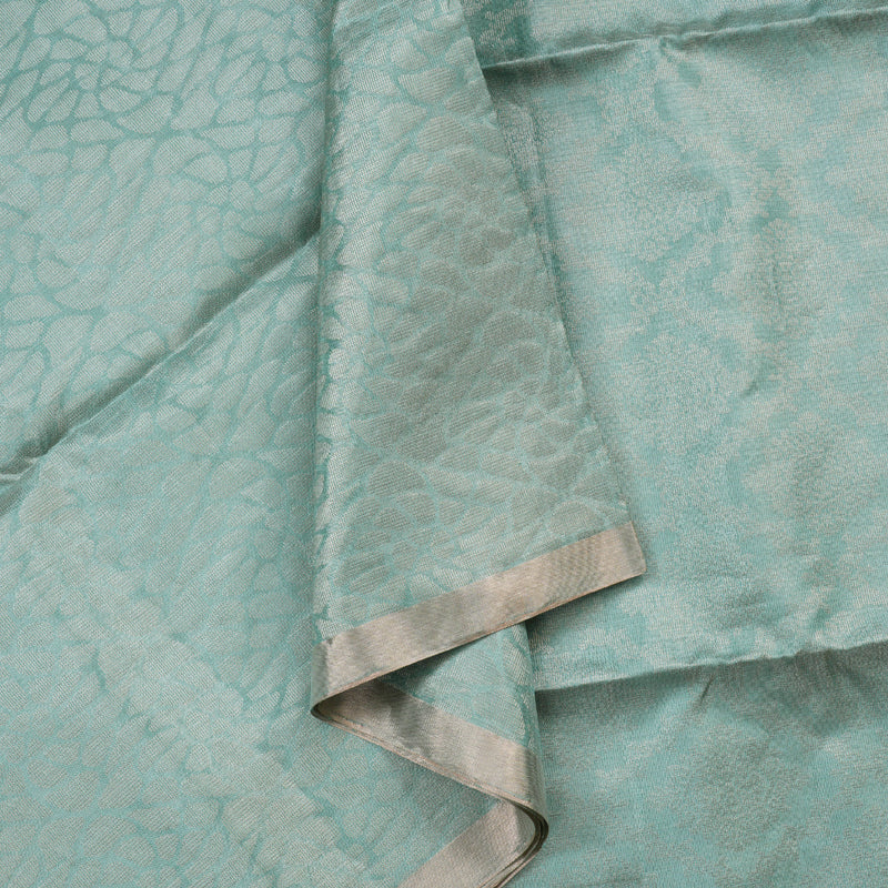 Hayagrivas Sea Blue Tissue Handloom Soft Silk Saree KBD1776A14-3