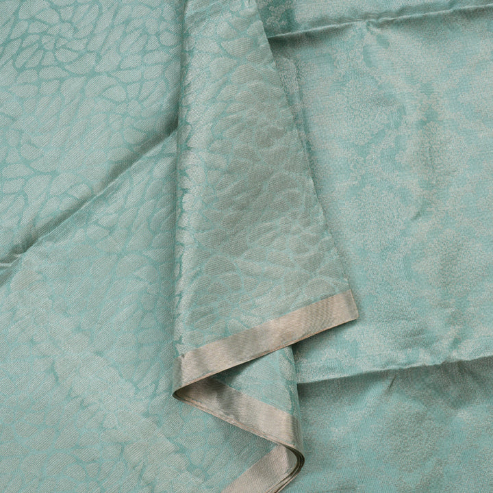 Hayagrivas Sea Blue Tissue Handloom Soft Silk Saree KBD1776A14-3