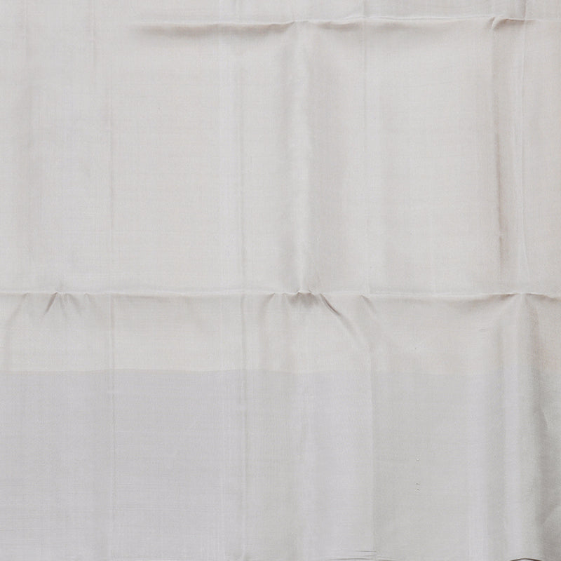 Hayagrivas Mild Yellow Handloom Soft Silk Saree with Silver Grey Border KBD1776A6-2