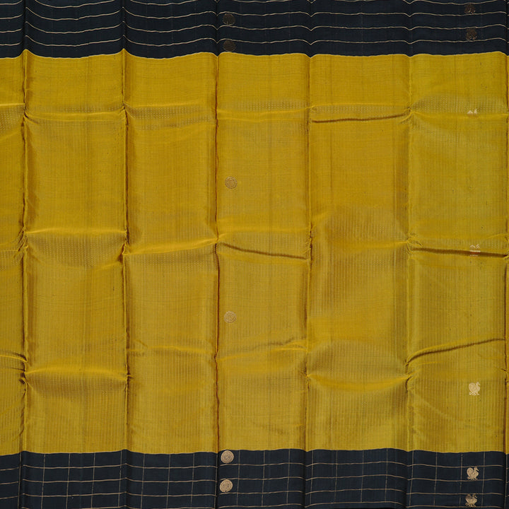 Hayagrivas Handloom Soft Silk Saree in Enchanting Dark Gold KBD1776A8-1