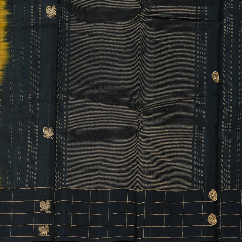 Hayagrivas Handloom Soft Silk Saree in Enchanting Dark Gold KBD1776A8-1