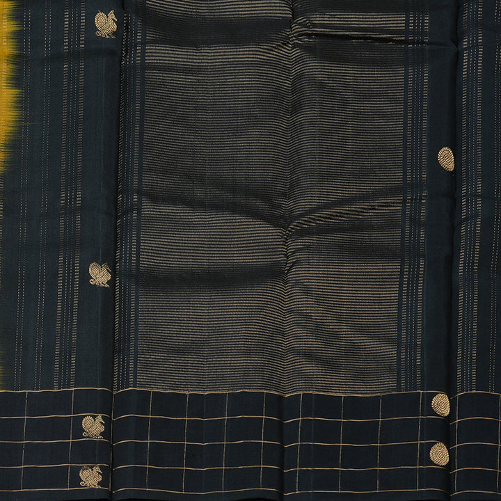 Hayagrivas Handloom Soft Silk Saree in Enchanting Dark Gold KBD1776A8-1