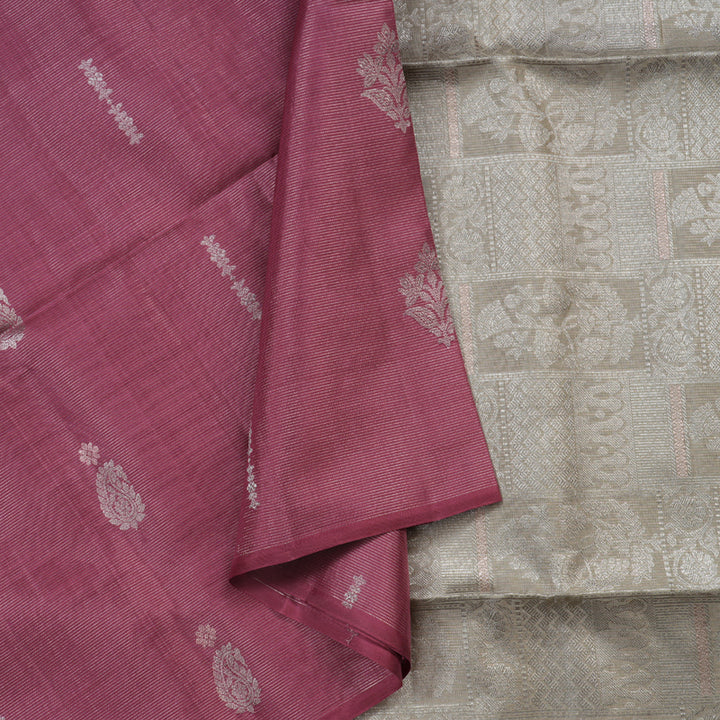 Hayagrivas Dark bubblegum Pink Handloom Soft Silk Saree KBD1777A8-1