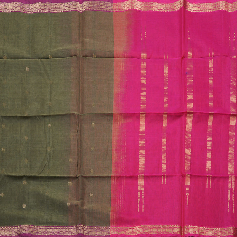 Hayagrivas Handloom Kora Silk Cotton Saree in Sophisticated Ash Grey Color KBD1779A2-106