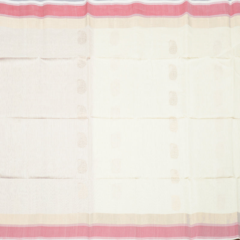 Hayagrivas Handloom Kora Silk Cotton Saree in Opulent White KBD1779A2-18