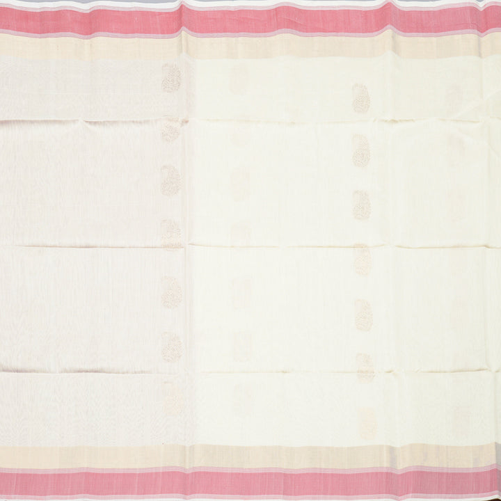 Hayagrivas Handloom Kora Silk Cotton Saree in Opulent White KBD1779A2-18