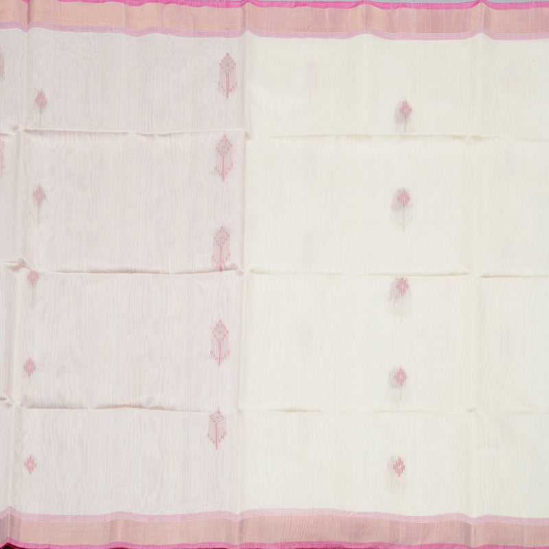Hayagrivas Handloom Kora Silk Cotton Saree in Ethereal Half White Color KBD1779A2-24