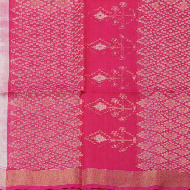 Hayagrivas Handloom Kora Silk Cotton Saree in Ethereal Half White Color KBD1779A2-24