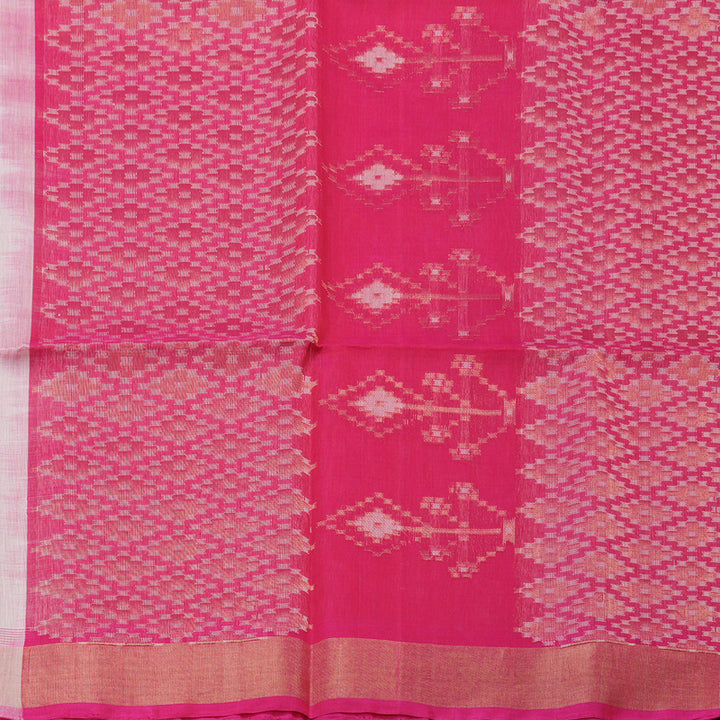 Hayagrivas Handloom Kora Silk Cotton Saree in Ethereal Half White Color KBD1779A2-24