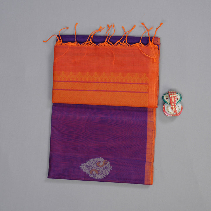 Hayagrivas Handloom Kora Silk Cotton Saree in Enchanting Blue KBD1779A2-31