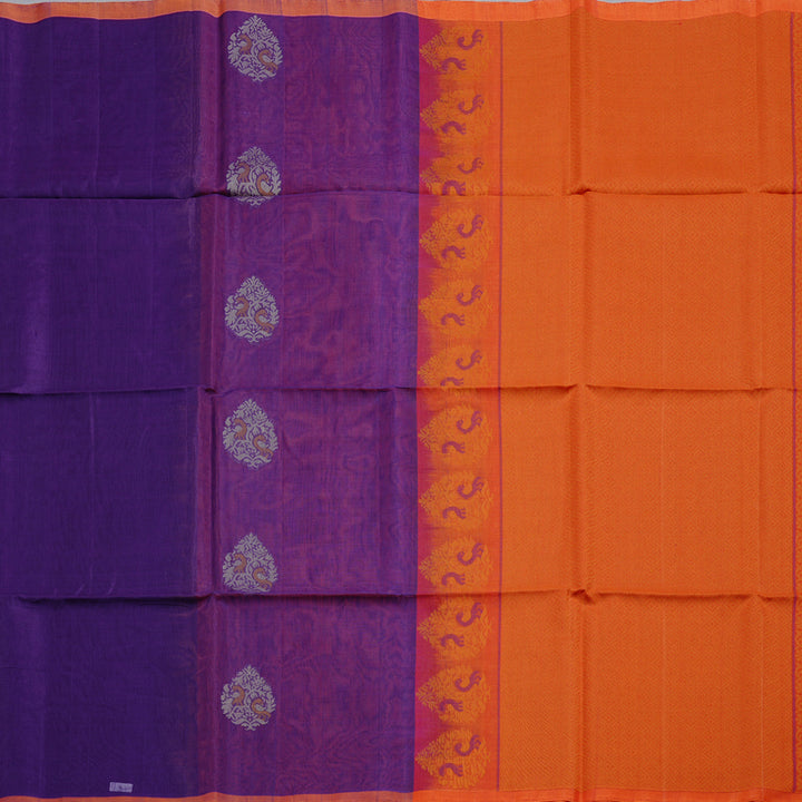 Hayagrivas Handloom Kora Silk Cotton Saree in Enchanting Blue KBD1779A2-31