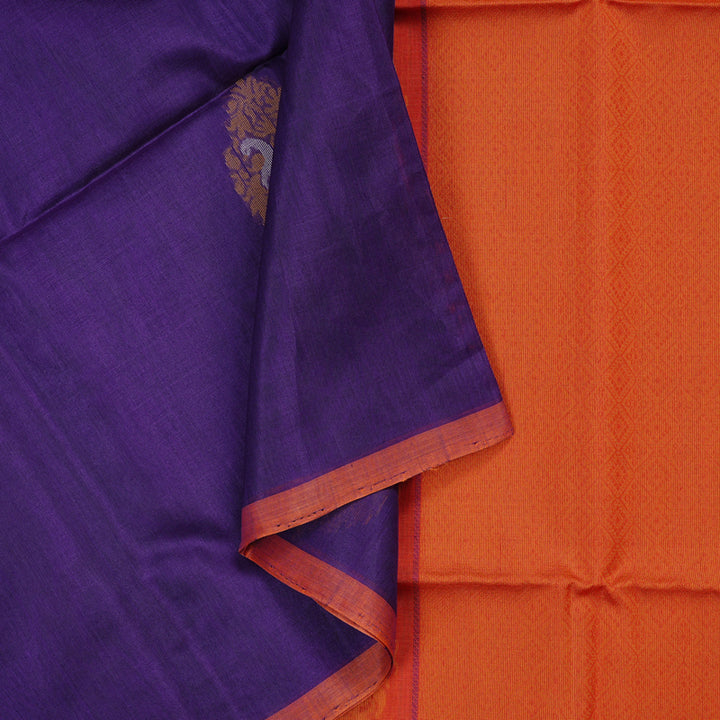Hayagrivas Handloom Kora Silk Cotton Saree in Enchanting Blue KBD1779A2-31
