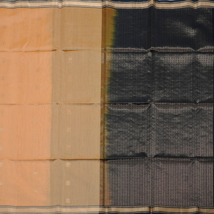 Hayagrivas Handloom Kora Silk Cotton Saree in Ethereal Sandal KBD1779A2-44