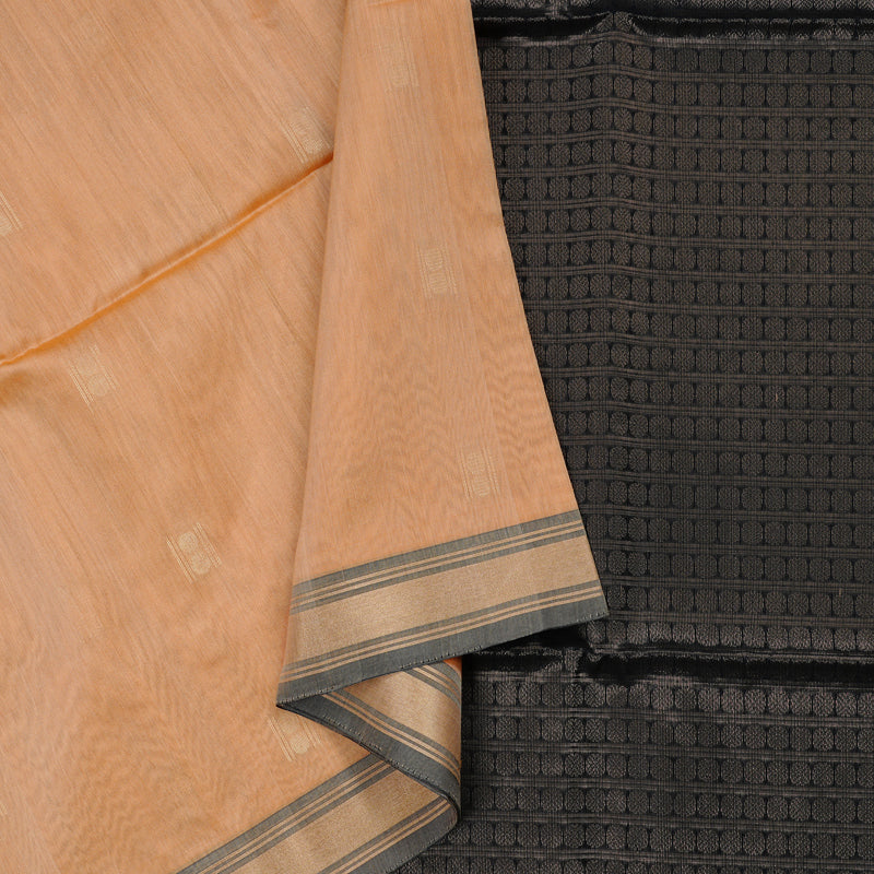 Hayagrivas Handloom Kora Silk Cotton Saree in Ethereal Sandal KBD1779A2-44