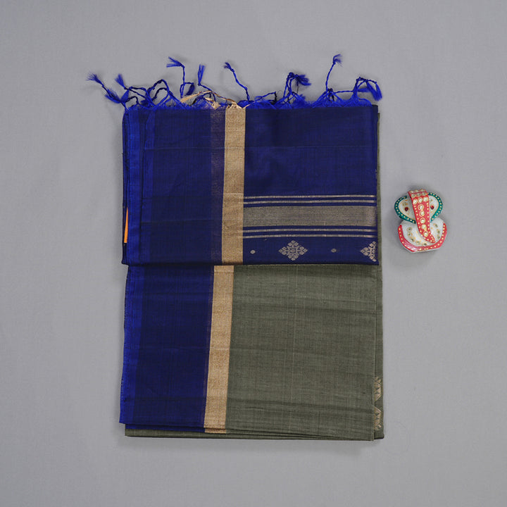 Hayagrivas Handloom Kora Silk Cotton Saree in Stunning Grey KBD1779A2-58