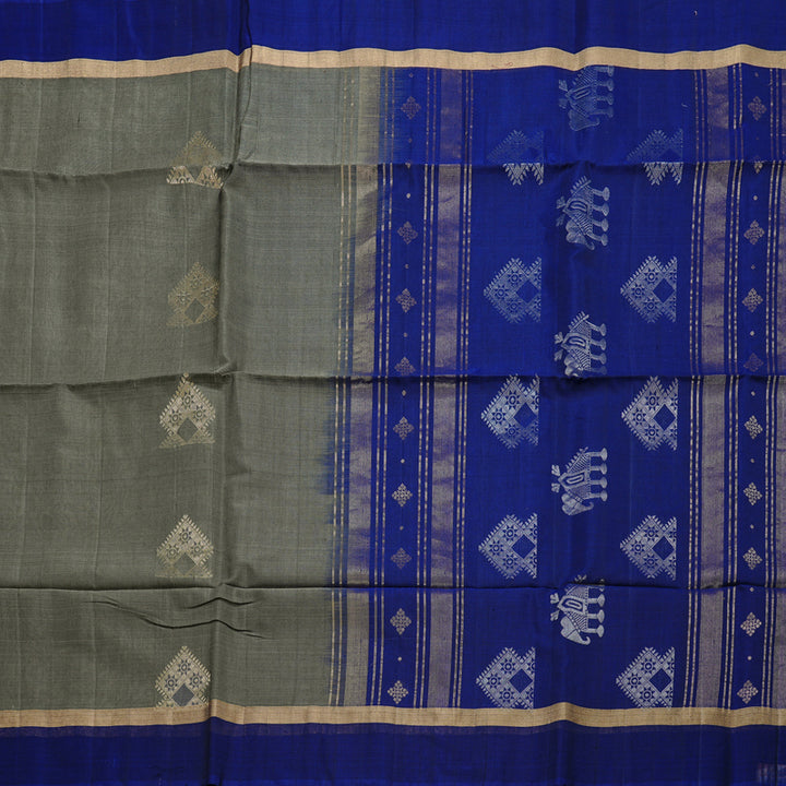 Hayagrivas Handloom Kora Silk Cotton Saree in Stunning Grey KBD1779A2-58