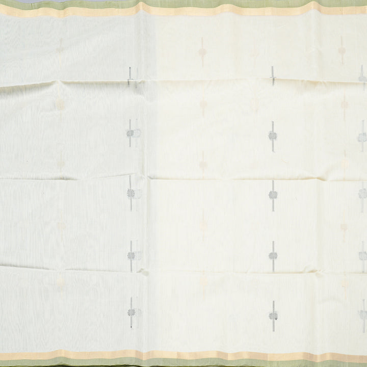 Hayagrivas Handloom Kora Silk Cotton Saree in Ethereal Half White KBD1779A2-67