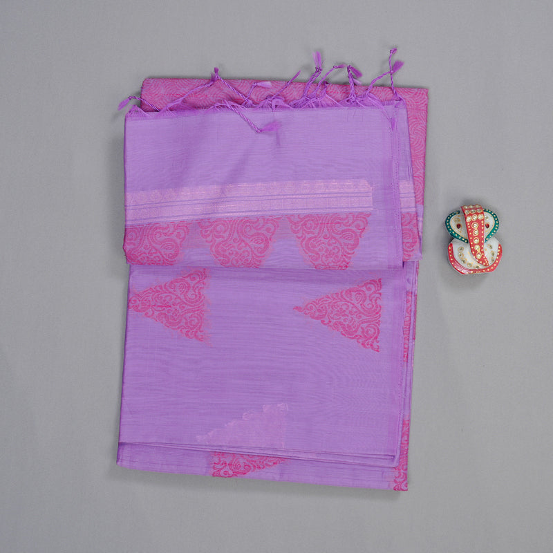 Hayagrivas Handloom Kora Silk Cotton Saree in Soothing Lavender KBD1779A2-88