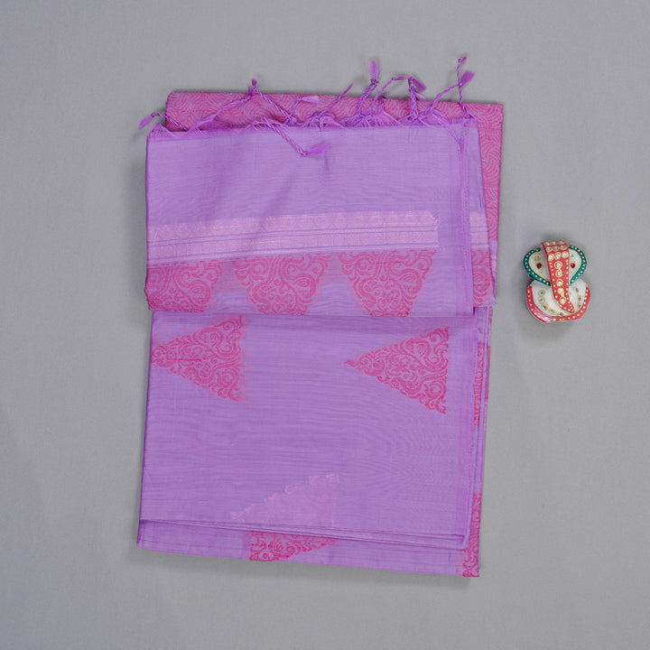 Hayagrivas Handloom Kora Silk Cotton Saree in Soothing Lavender KBD1779A2-88