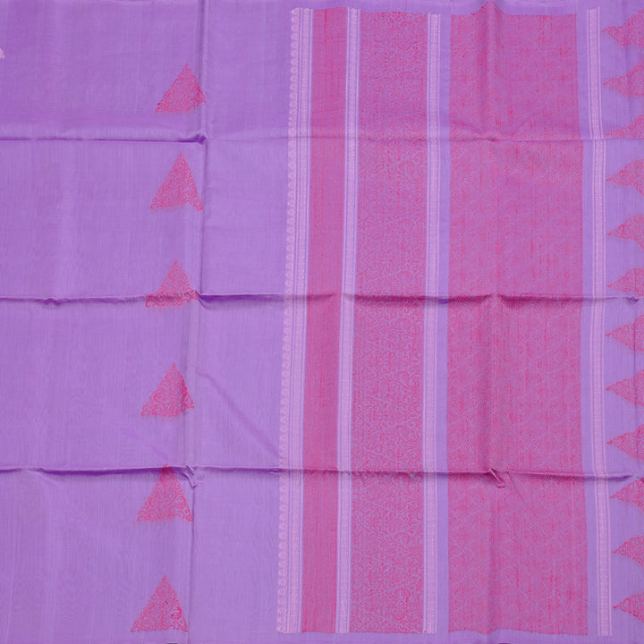 Hayagrivas Handloom Kora Silk Cotton Saree in Soothing Lavender KBD1779A2-88
