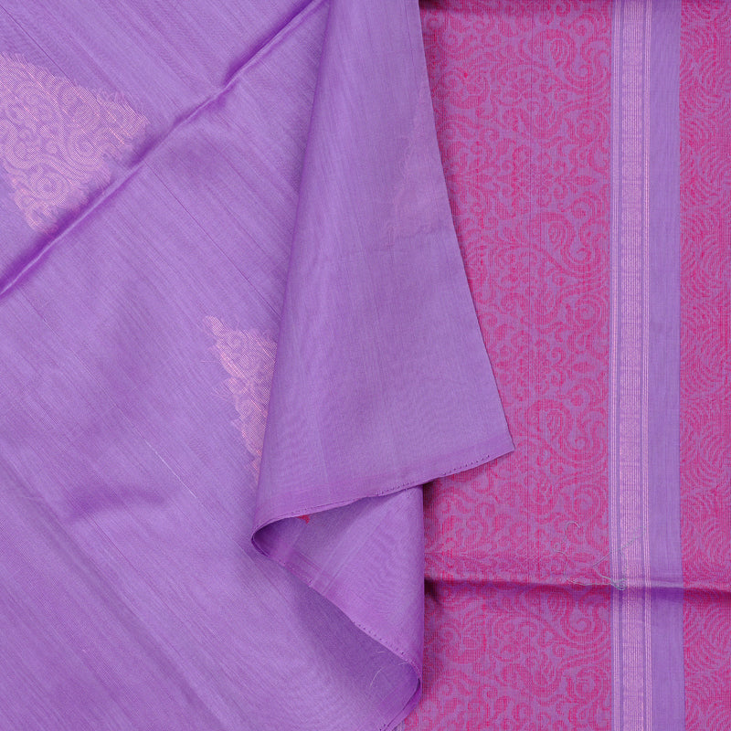 Hayagrivas Handloom Kora Silk Cotton Saree in Soothing Lavender KBD1779A2-88