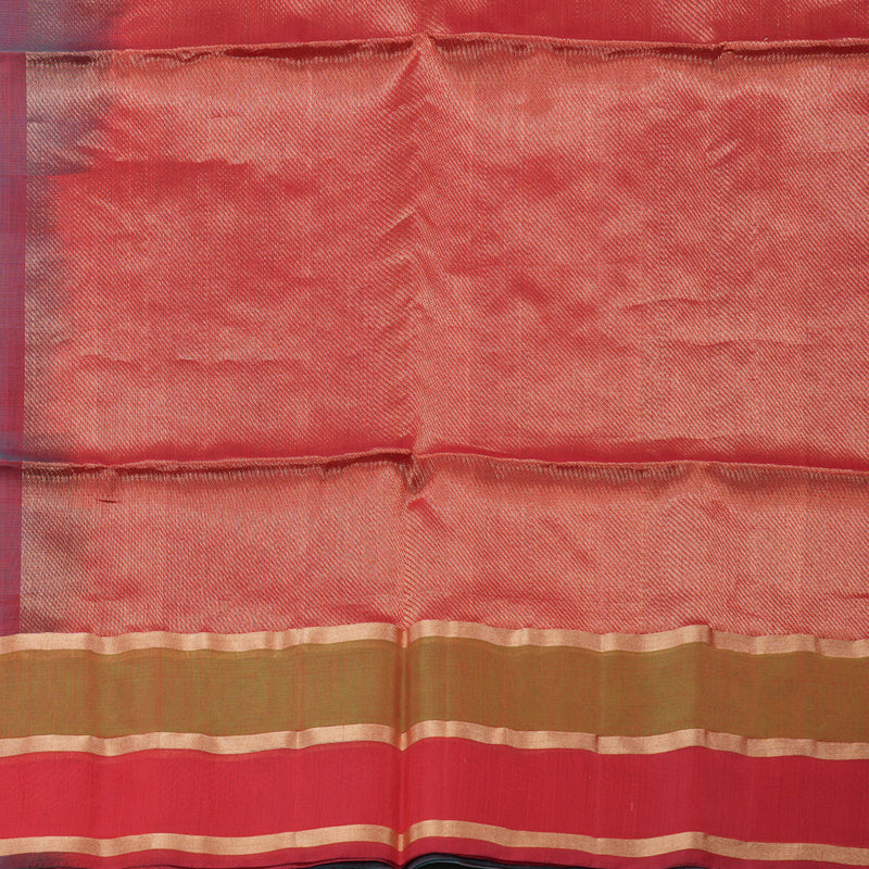 Hayagrivas Handloom Kora Silk Cotton Saree in Unique Dual Tone (Grey With Red) KBD1779A3-9