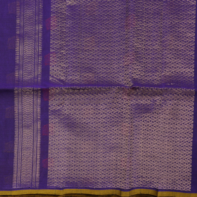 Hayagrivas Handloom Kora Silk Cotton Saree in Enchanting Blue KBD1779A4-1